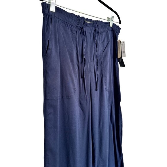 Liverpool Wide Leg Cosmic Navy Crop Pants Size Medim Draw String NWT $98 - Picture 11 of 12